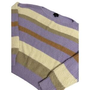 Lumiere Pastel Large Striped Soft Sweater Size Large